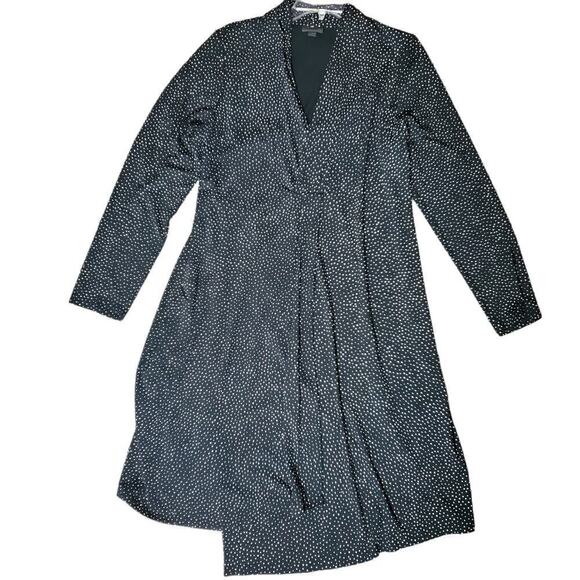 J. Jill Wearever Collection Polka Dot Knit Dress Long Sleeves Casual Size Large - Picture 1 of 10